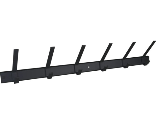 Garderobenleiste mit sechs Haken zur Wandmontage