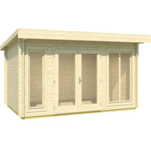 Holzgartenhaus mit Doppeltür und Fenstern