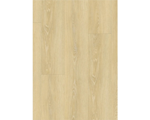 Nahaufnahme von hellem Laminatboden mit Holzstruktur.