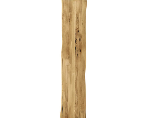 Bankplatte Eiche Vintage geölt mit Baumkante durchgehende Lamellen 2000x450x26 mm