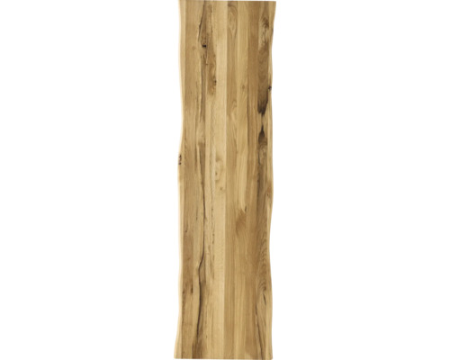 Bankplatte Eiche Vintage geölt Baumkante durchgehende Lamellen 1600x450x26 mm
