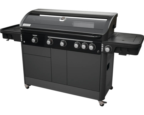 Gasgrill mit Ablageflächen und Rollen