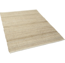 Beiger Teppich mit Zickzackmuster