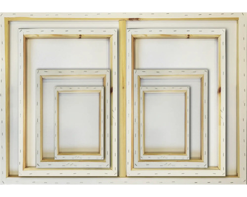 Leinwand-Set mit Holzrahmen in verschiedenen Größen