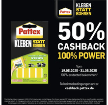 Pattex Kleben statt Bohren Klebestreifen mit 50 Prozent Cashback Aktion