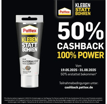 Pattex Kleben statt Bohren Montagekleber, 50 Prozent Cashback Aktion