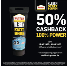 Pattex Kleben statt Bohren Tube mit 50 Prozent Cashback Aktion
