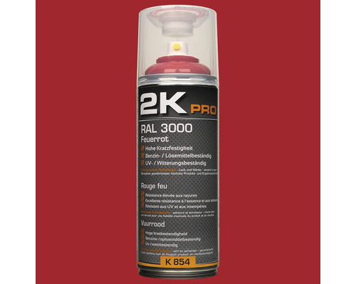 2K Pro Sprühlack RAL 3000 Feuerrot
