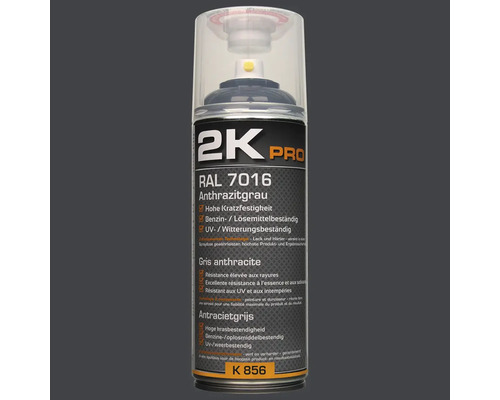 Sprühlack 2K PRO glanz RAL7016 anthrazitgrau 400 ml 2K Pro RAL 7016 Anthrazitgrau Lackspraydose