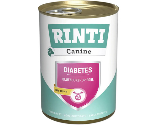 Hundefutter nass RINTI Canine Diabetes / Blutzuckerspiegel Huhn 400g
