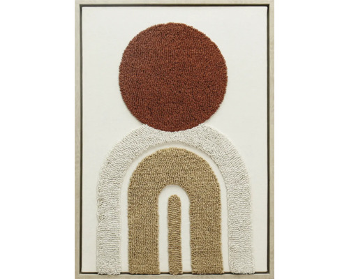 Dekorative Wandkunst mit abstraktem Muster, bestehend aus Kreis und Bögen