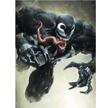 Venom-Figur mit Zähnen und Zunge