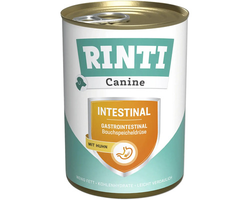 Hundefutter nass RINTI Canine Intestinal Magen-Darm / Bauchspeicheldrüse Huhn 400 g Hundefutter nass RINTI Canine Intestinal Magen-Darm / Bauchspeicheldrüse Huhn 400 g