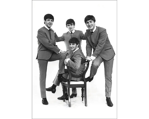 Decopanel The Beatles 50x70 cm Die Beatles posieren in Anzügen für ein Foto