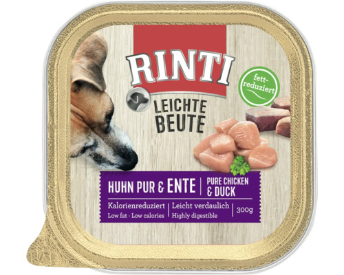 Hundefutter nass RINTI Leichte Beute Huhn & Ente 300 g Rinti Leichte Beute Hühnchen und Ente Hundefutter, 300 Gramm
