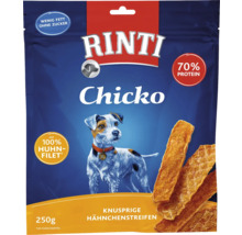 Rinti Chicko Hundesnack mit knusprigen Hähnchenstreifen in 250 Gramm Packung