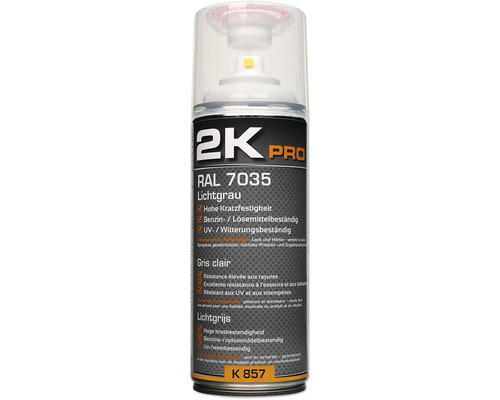 Sprühlack 2K PRO glanz RAL 7035 lichtgrau 400 ml