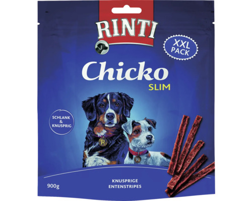Hundesnack RINTI Chicko Slim Ente XXL 900 g Rinti Chicko Slim Entenstreifen im XXL Pack für Hunde, 900 Gramm