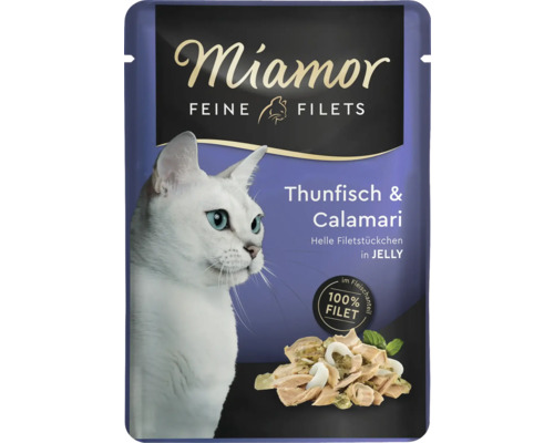 Katzenfutter nass Miamor Feine Filets Thunfisch und Calamari 100 g Katzenfutter nass Miamor Feine Filets Thunfisch und Calamari 100 g