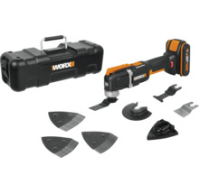 Worx Akku-Multifunktionswerkzeug mit Zubehör und Aufbewahrungskoffer