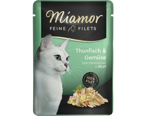 Katzenfutter nass Miamor Feine Filets mit Thunfisch und Gemüse 100 g Katzenfutter nass Miamor Feine Filets mit Thunfisch und Gemüse 100 g