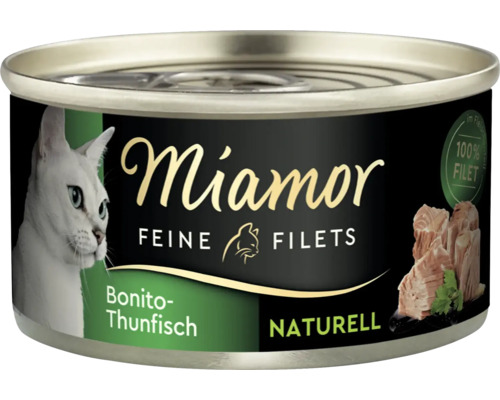 Katzenfutter nass Miamor Feine Filets Naturelle mit Bonito Thunfisch 80 g