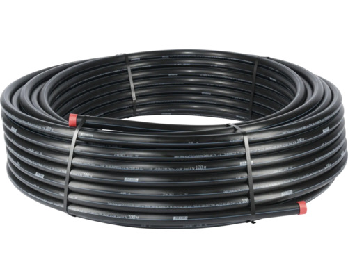 Trinkwasserdruckrohr KWL-PE-HD Rohr Ø 32 mm Länge 100 m (16 bar) Rolle aus schwarzem PE-Rohr, 100 Meter