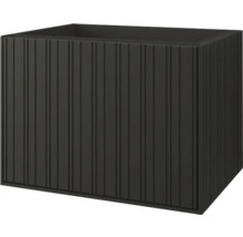 Rechteckiger Pflanzkasten mit vertikalen Streifen