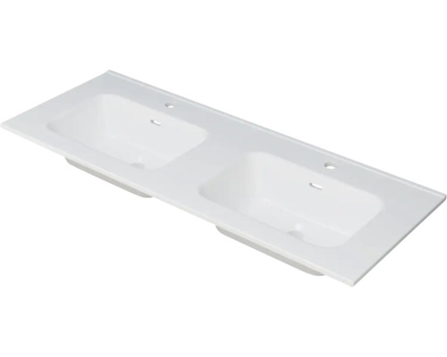 Keramikwaschtisch mit zwei Becken