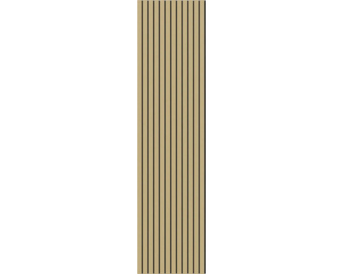Akustikpaneel Brandhemmend Eiche 3000 x 600 x 21 mm Akustikpaneel mit vertikalen Holzlamellen