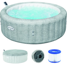 Aufblasbarer Lay-Z-Spa Bali Whirlpool mit Abdeckung, Filterkartusche und ChemConnect Dosierer