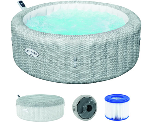 Aufblasbarer Lay-Z-Spa Bali Whirlpool mit Abdeckung, Filterkartusche und ChemConnect Dosierer