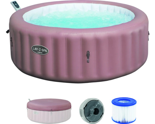 Aufblasbarer Whirlpool Bestway Lay-Z-Spa Hawaii braun Ø 196 cm für 6 Personen Lay-Z-Spa Hawaii aufblasbarer Whirlpool mit Abdeckung, Filterkartusche und Filterpumpe