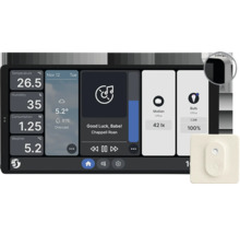 Bildschirm mit Smart Home Steuerung und Sensor
