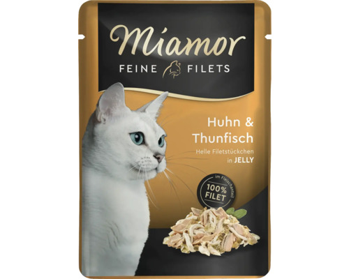 Katzenfutter nass Miamor Feine Filets mit Huhn und Thunfisch 100 g Katzenfutter nass Miamor Feine Filets mit Huhn und Thunfisch 100 g
