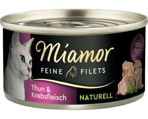 Katzenfutter nass Miamor Feine Filets Naturelle mit Thunfisch und Krebsfleisch 80 g