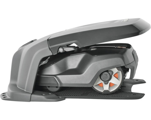 Mähroboter mit offenem Gehäuse