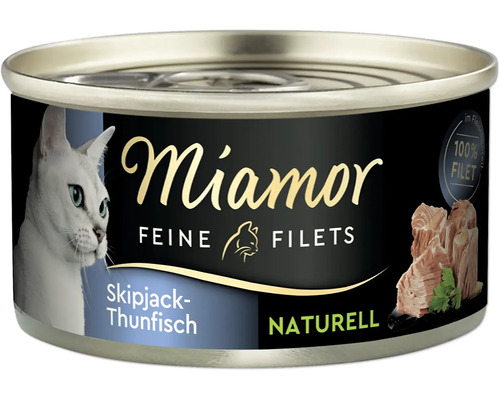 Katzenfutter nass Miamor Feine Filets Naturelle mit Skipjack-Thunfisch 80 g