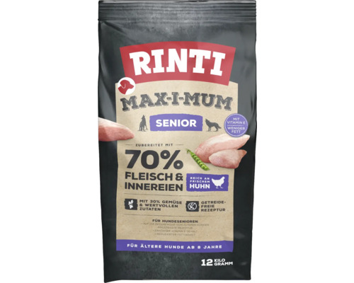 Hundefutter trocken RINTI Max-i-mum Senior Huhn 12 kg