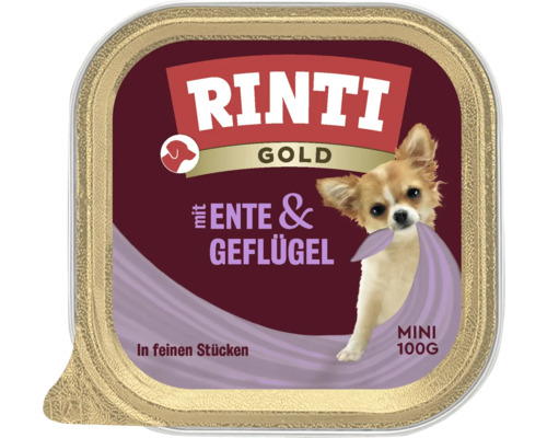 Hundefutter nass RINTI gold Mini Ente & Geflügel 100 g Hundefutter nass RINTI gold Mini Ente & Geflügel 100 g