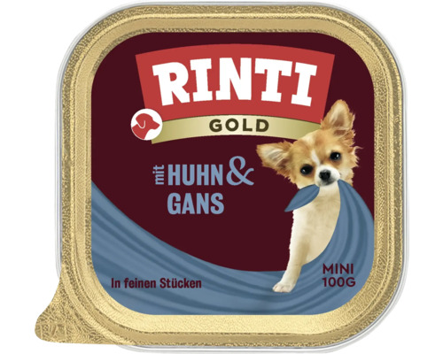 Hundefutter nass RINTI gold Mini Huhn & Gans 100 g Hundefutter nass RINTI gold Mini Huhn & Gans 100 g
