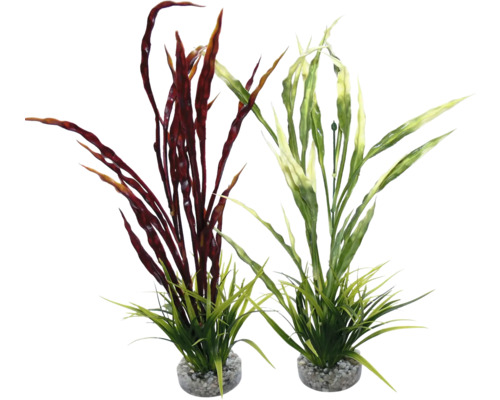 Kunststoff-Wasserpflanze sydeco Atoll grass grün ca. 35 cm Zwei künstliche Aquarienpflanzen in unterschiedlichen Ausführungen