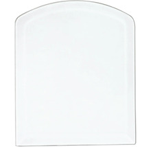 Klarglasplatte mit abgerundeten Ecken