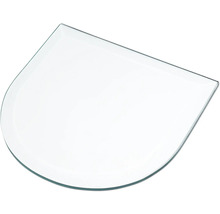 Duschabtrennung aus Glas mit abgerundeter Ecke