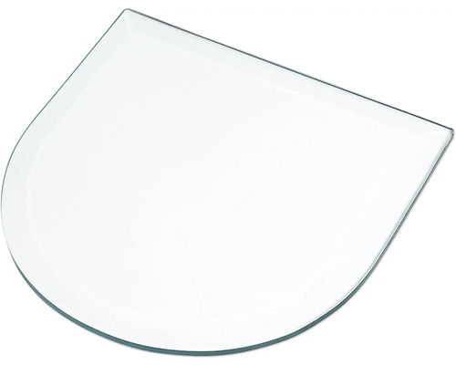 Duschabtrennung aus Glas mit abgerundeter Ecke