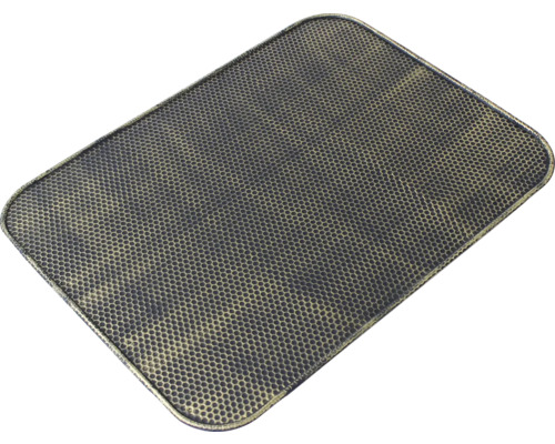 Rechteckige Abtropfschale aus Metall mit Wabenmuster