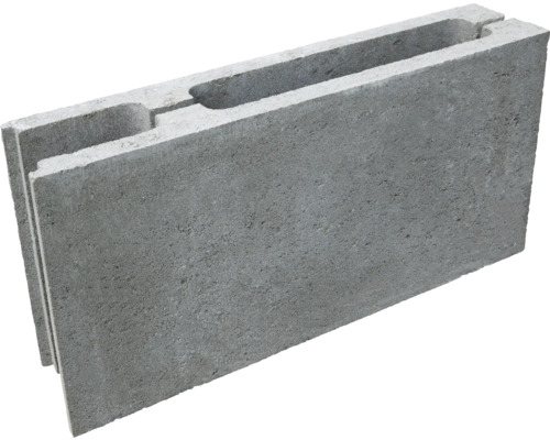 Betonschalungsstein Endstein grau 50 cm x 25 cm x 11,5 cm Grauer Beton Hohlblockstein