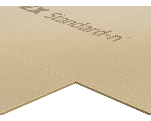 Holzfaserplatte mit Beschriftung