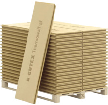 Stapel Gutex Thermowall-gf Holzfaserplatten auf einer Palette