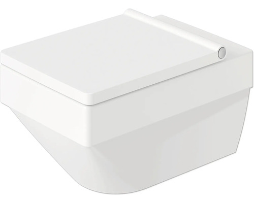 Wand-WC DURAVIT Vero Air Tiefspüler mit Spülrand weiß glänzend mit HydieneGlaze ohne WC-Sitz 2525092000 Wand-Tiefspülklosett mit geschlossenem Toilettendeckel